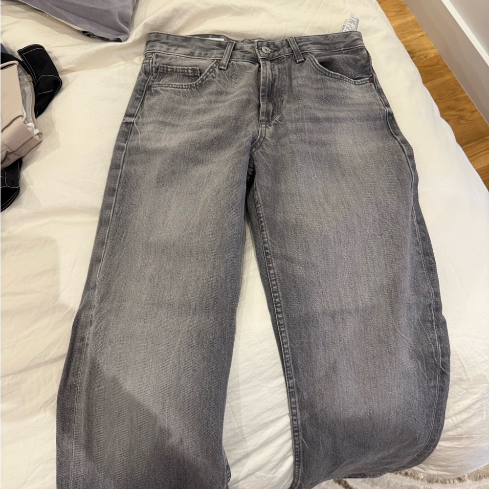Zara Charcoal Jeans Never Worn, Wide Leg